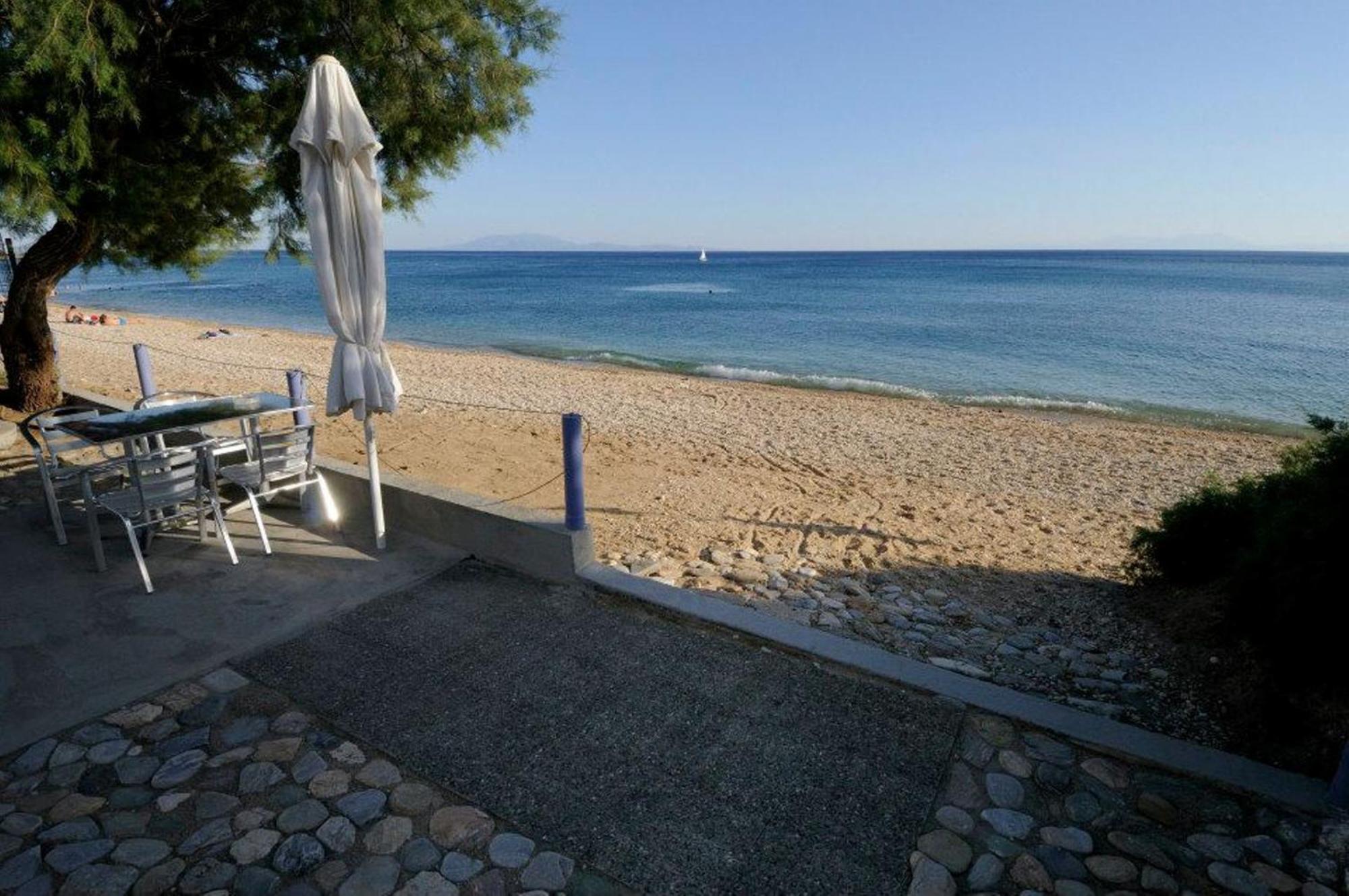Pano Sto Kyma Studios Plomari Bagian luar foto